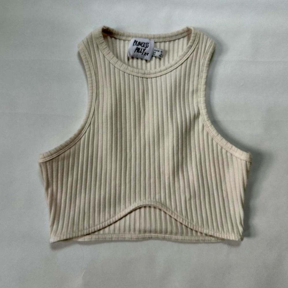 Princess Polly Beige Ribbed Tank Top - Picture 5 of 5